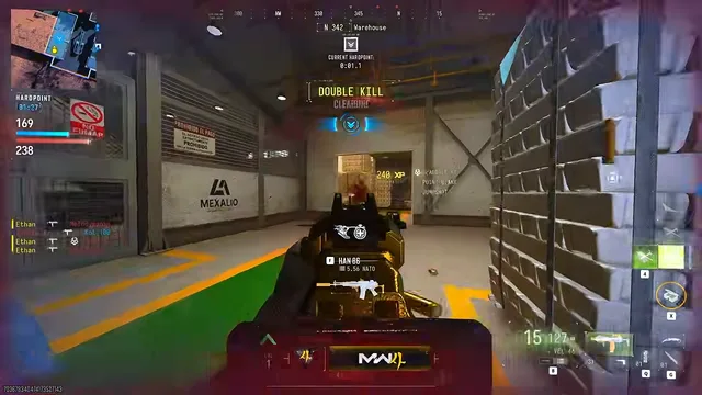 MW4 aimbot menu showing FOV circle and smoothing sliders